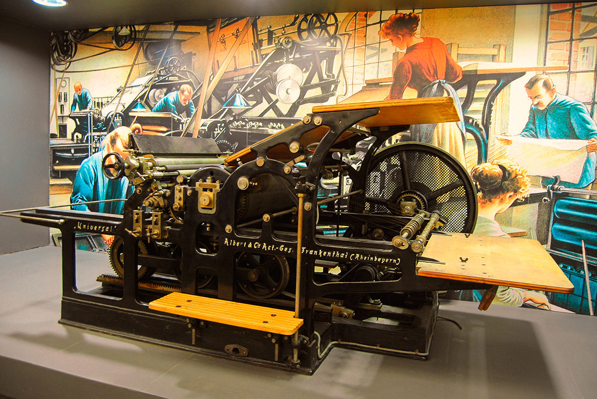 Печатный станок в музее Гуттенберга, Майнц